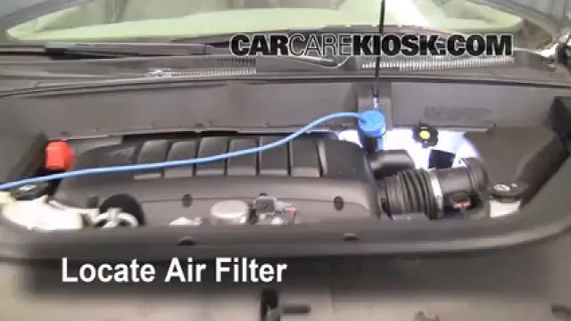 2009 Chevrolet Traverse LT 3.6L V6 Filtre à air (moteur) Changement